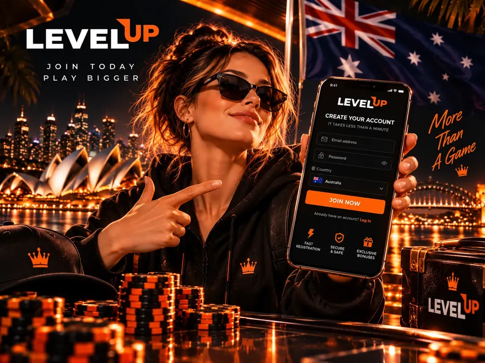 Level Up registration form shown on a smartphone
